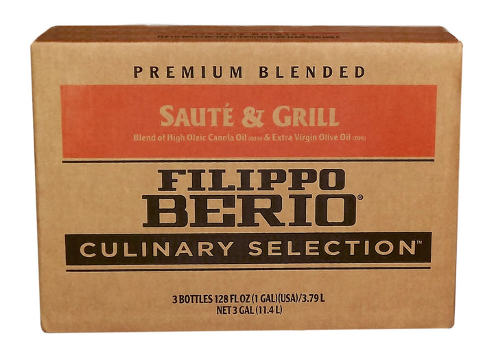 Filippo Berio Culinary Selection Saute & Grill Olive Oil Blend 80/20 Canola Extra Virgin Olive Oil-1 Gallon-3/Case