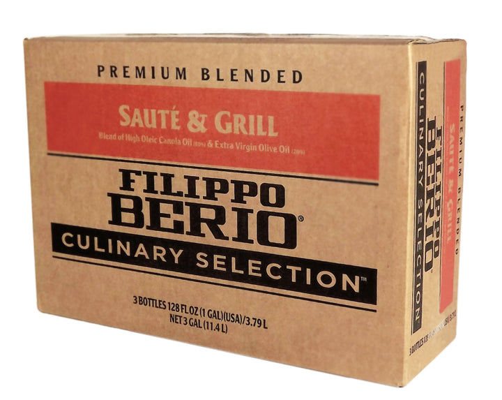Filippo Berio Culinary Selection Saute & Grill Olive Oil Blend 80/20 Canola Extra Virgin Olive Oil-1 Gallon-3/Case