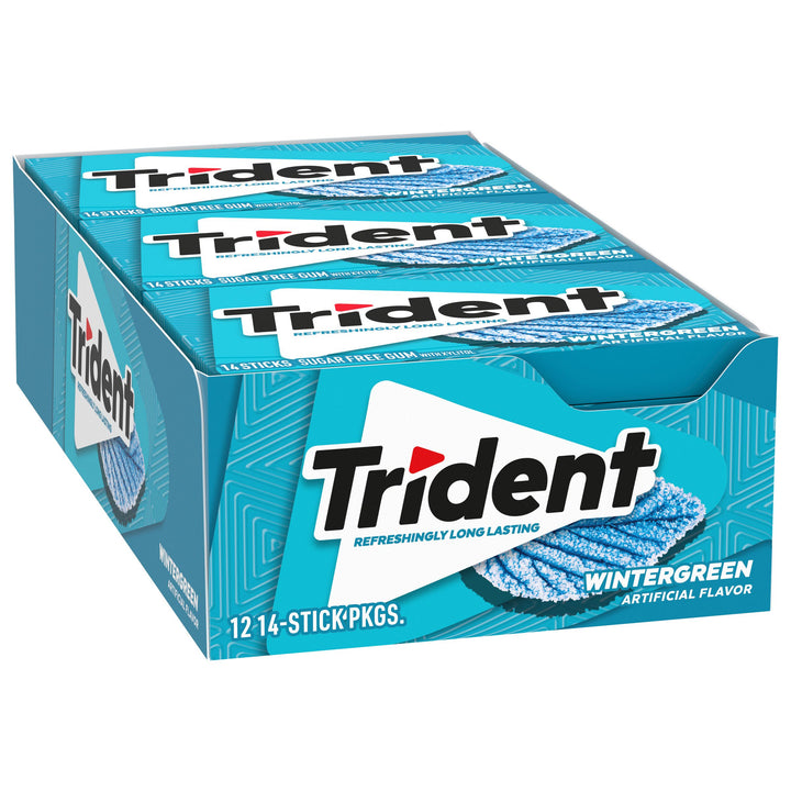 Trident Sugar Free-Wintergreen Gum-14 Count-12/Box-12/Case