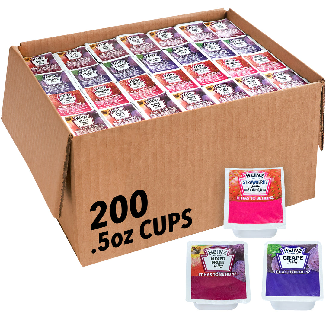 Heinz Single Serve Assorted Jelly Cups-6.25 lb.-1/Case
