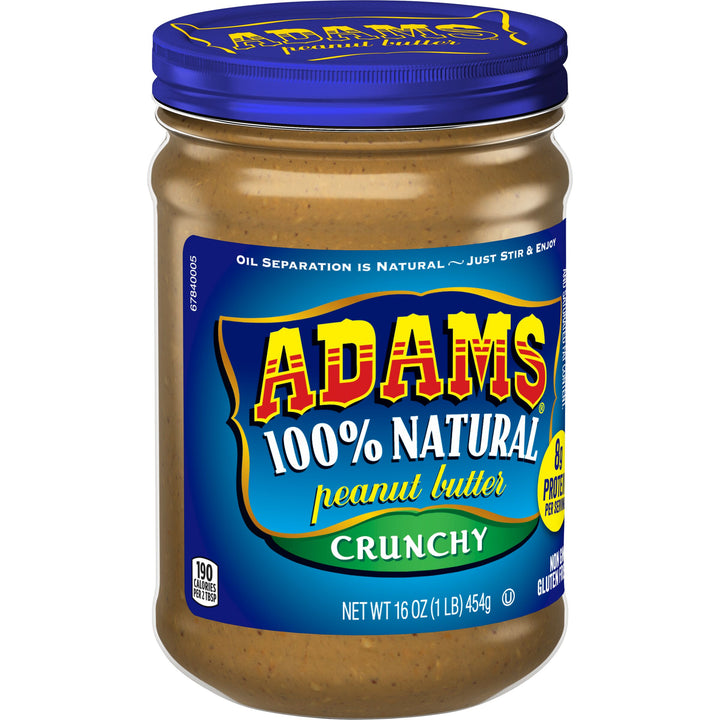 Adams Peanut Butter Crunchy Natural-16 oz.-12/Case