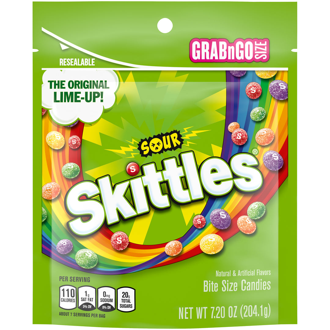 Skittles Sour-7.2 oz. Peg Bag-8/Case