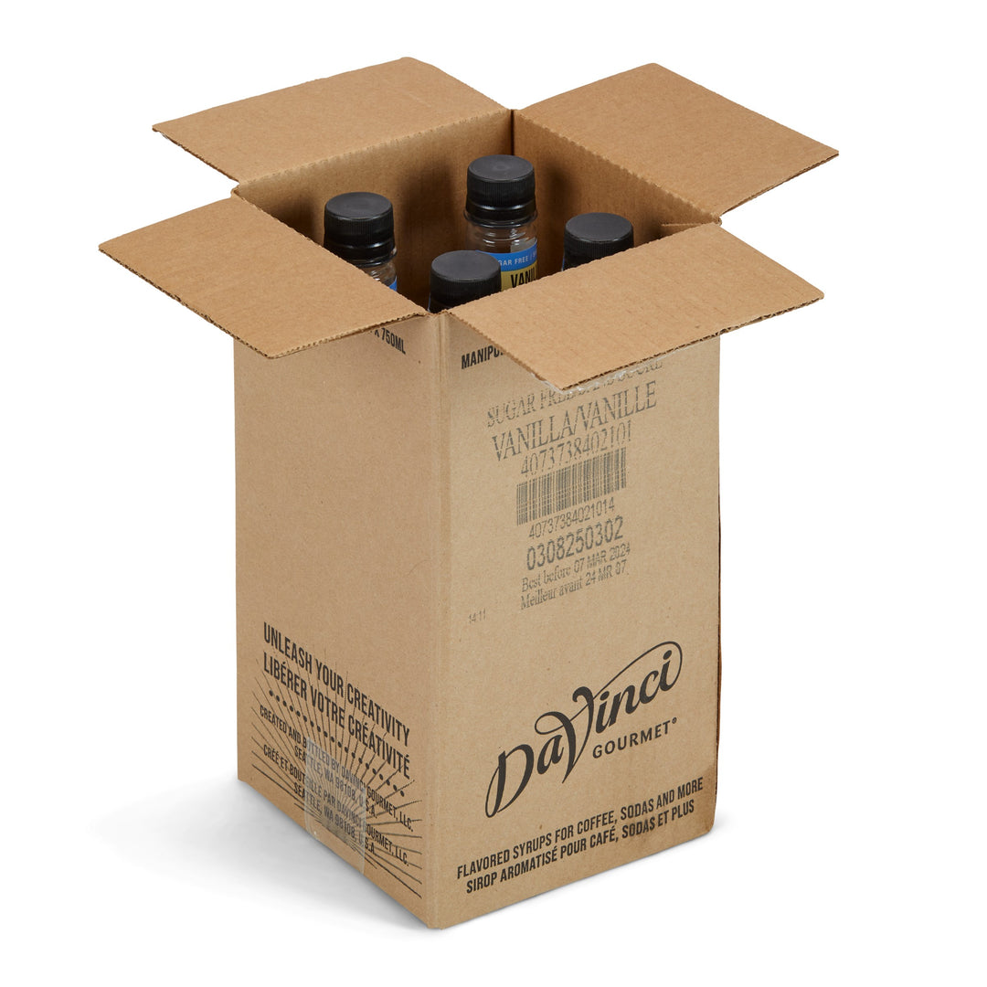 Davinci Gourmet Sugar Free Vanilla Syrup-750 Milliliter-4/Case