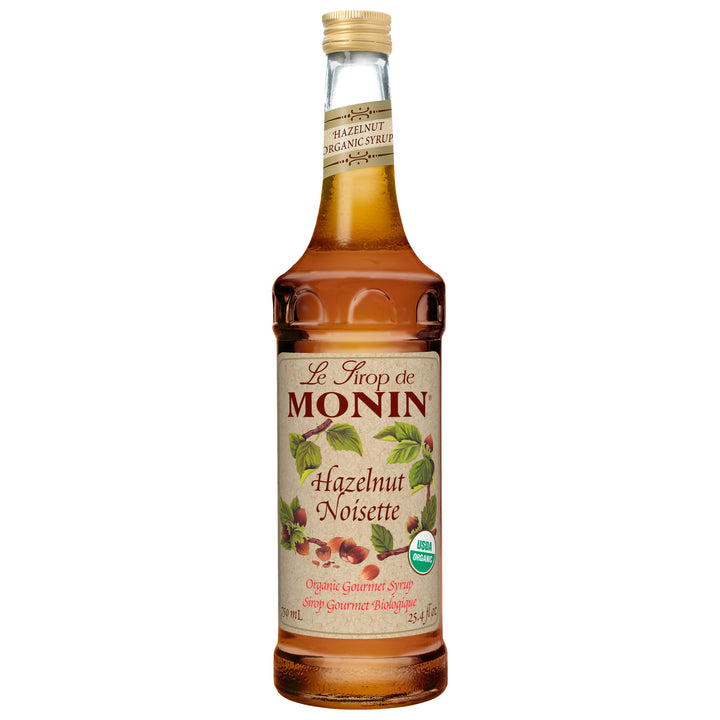Monin Organic Hazelnut Syrup-750 Milileter-1/Box-6/Case