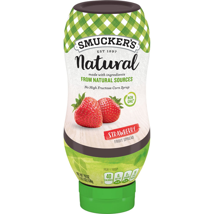 Smucker's Natural Squeeze Strawberry Fruit Spread-19 oz.-12/Case