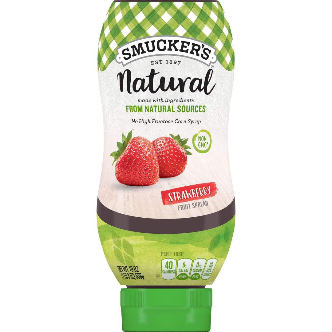 Smucker's Natural Squeeze Strawberry Fruit Spread-19 oz.-12/Case