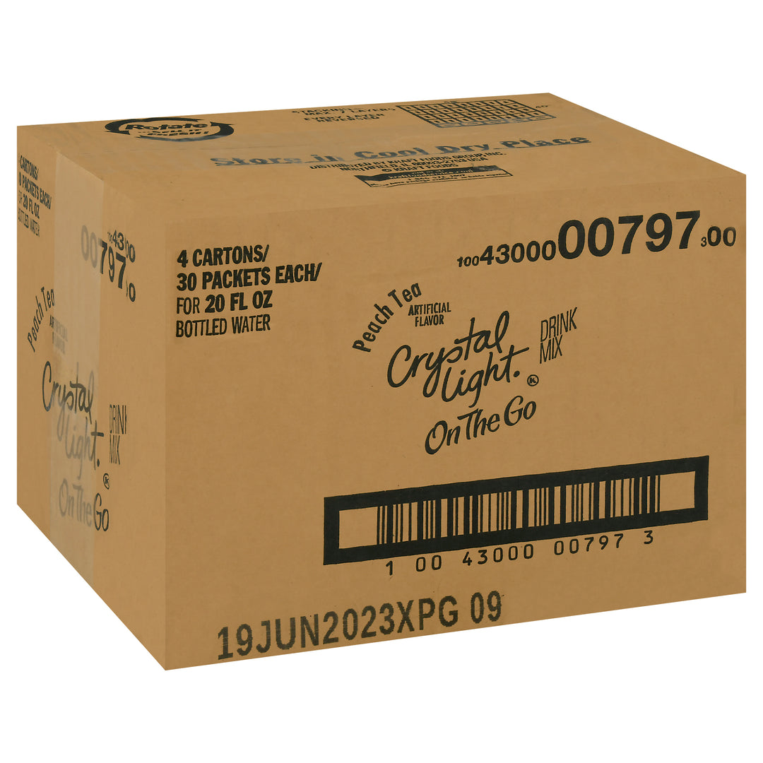 Crystal Light Peach Drink Mix Kosher;-0.09 oz.-30/Box-4/Case