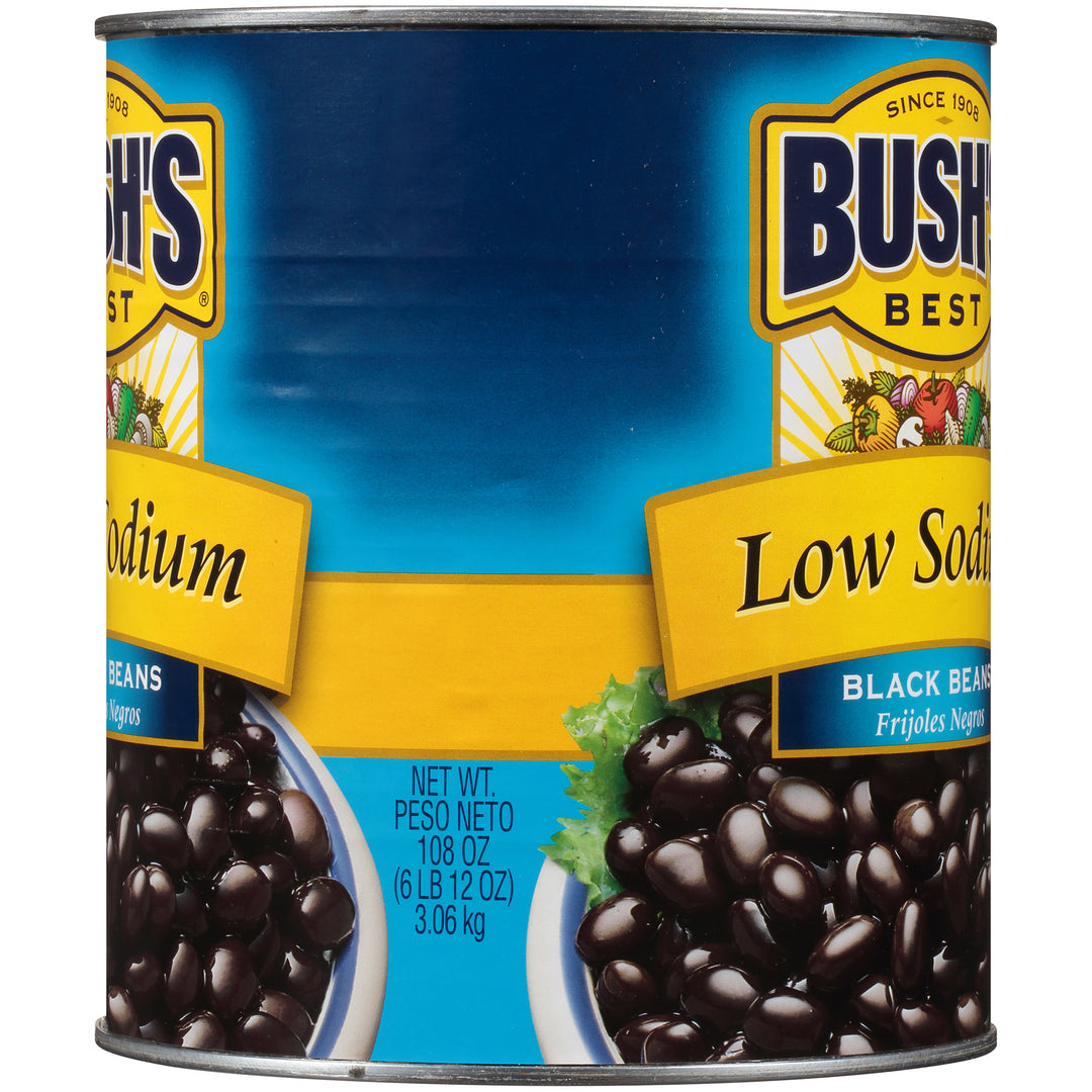 Bush's Best Low Sodium Black Beans-108 oz.-6/Case