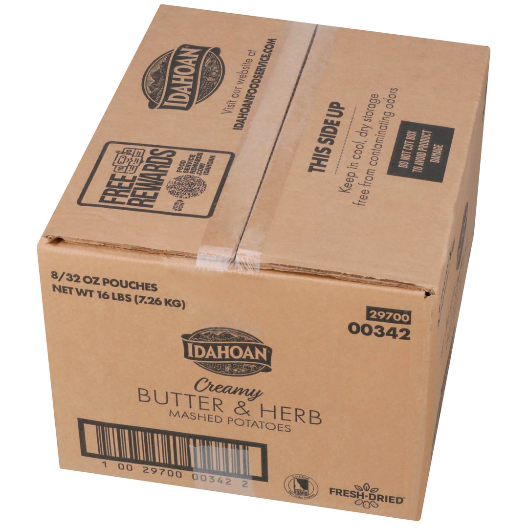 Idahoan Foods Creamy Butter & Herb Mashed Potatoes-32 oz.-8/Case