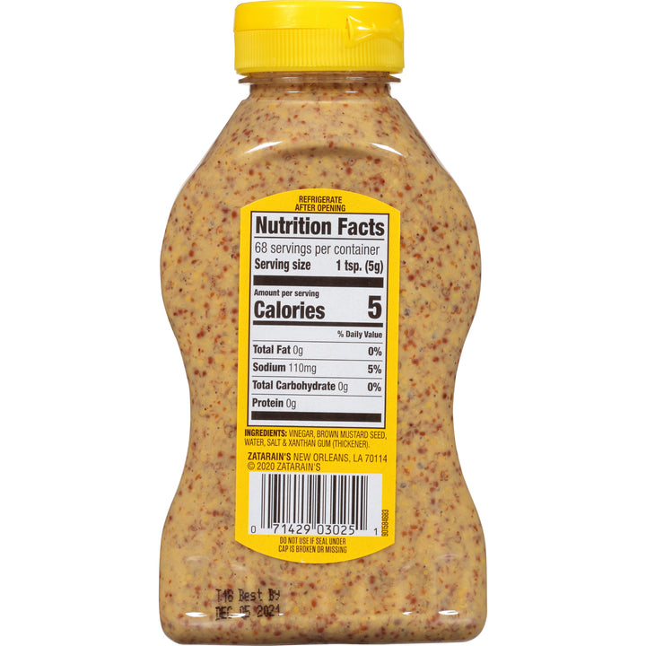 Zatarains Creole Squeeze Mustard Bottle-12 oz.-12/Case