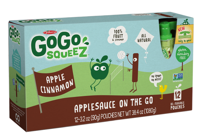 Gogo Squeez Apple Cinnamon Applesauce-12 Each-6/Case