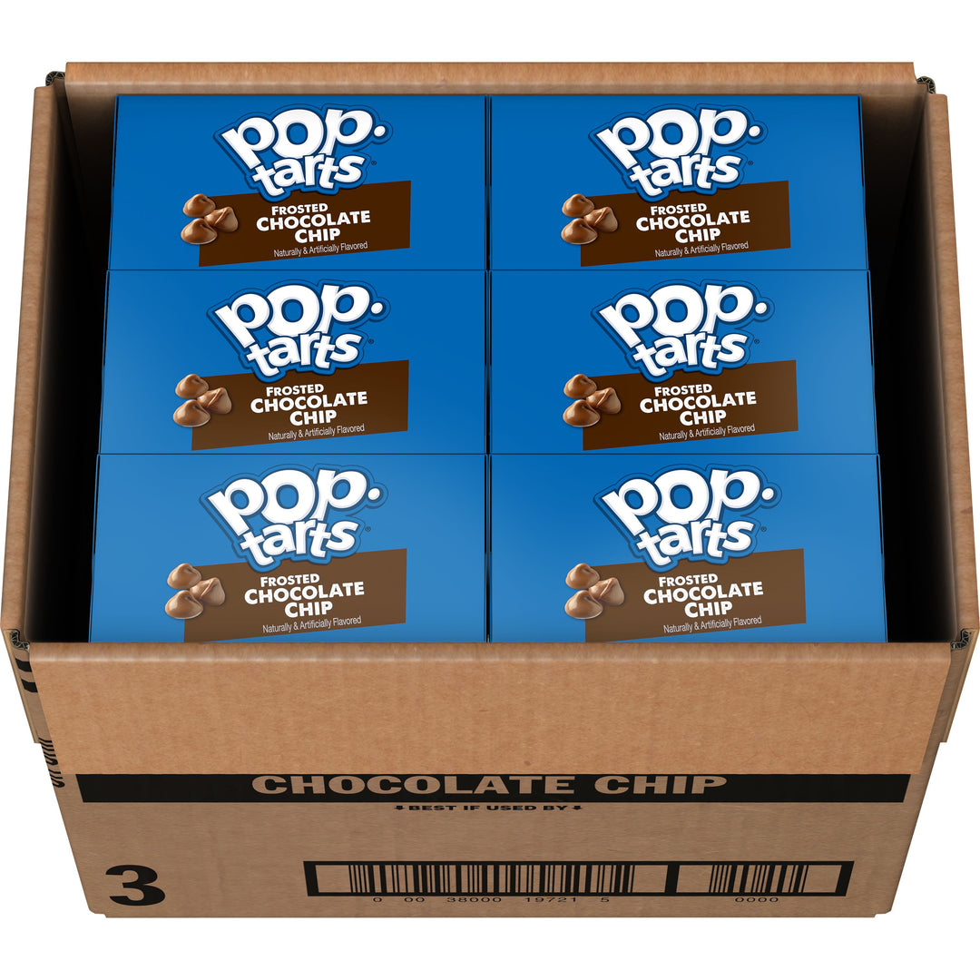 Kellogg's Pop-Tarts Frosted Open & Fold Display Chocolate Chip Pastry-3.3 oz.-6/Box-12/Case