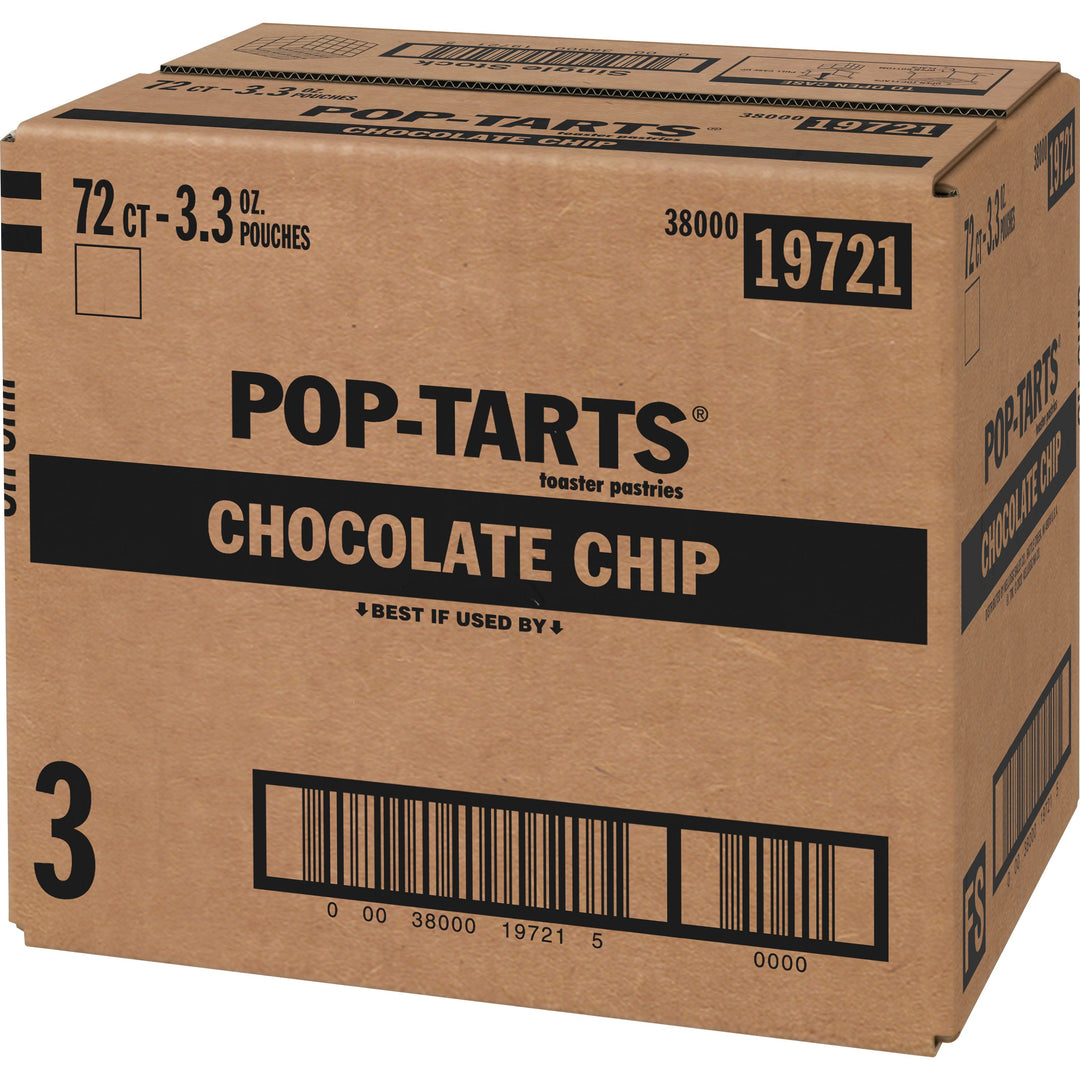 Kellogg's Pop-Tarts Frosted Open & Fold Display Chocolate Chip Pastry-3.3 oz.-6/Box-12/Case