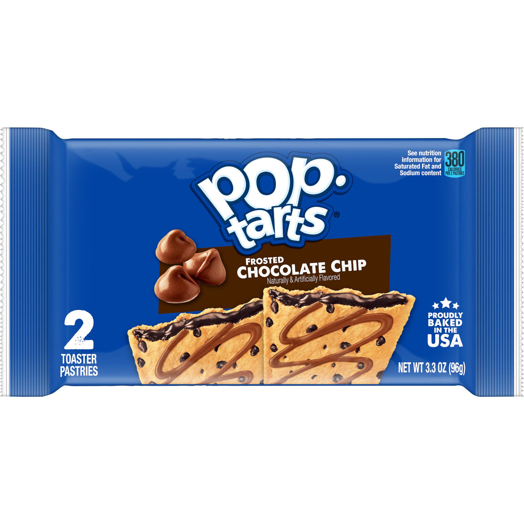 Kellogg's Pop-Tarts Frosted Open & Fold Display Chocolate Chip Pastry-3.3 oz.-6/Box-12/Case