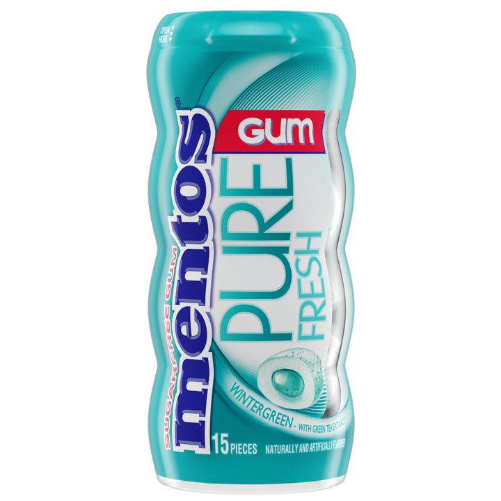 Mentos Sugar Free Pure Fresh Wintergreen Gum-15 Piece-10/Box-12/Case
