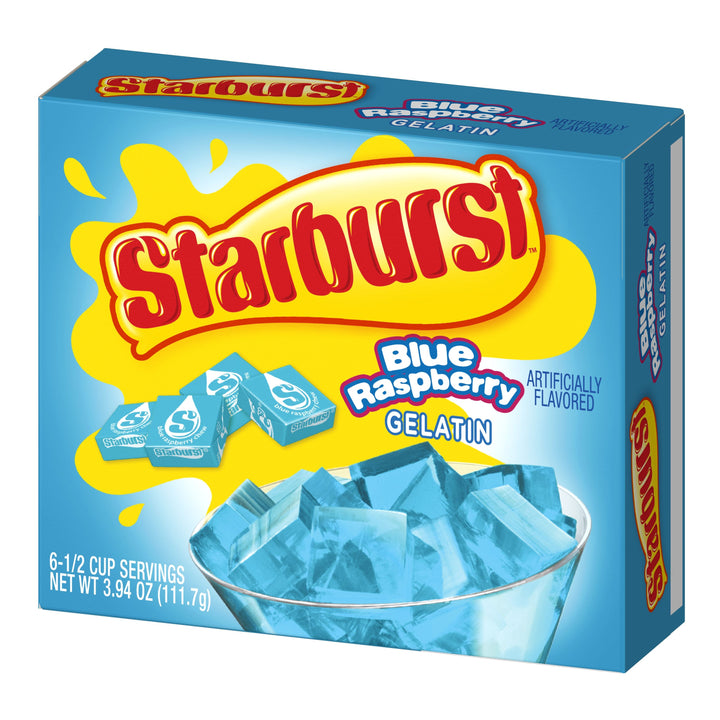 Starburst Blue Raspberry Flavored Gelatin Mix-3.94 oz.-12/Case