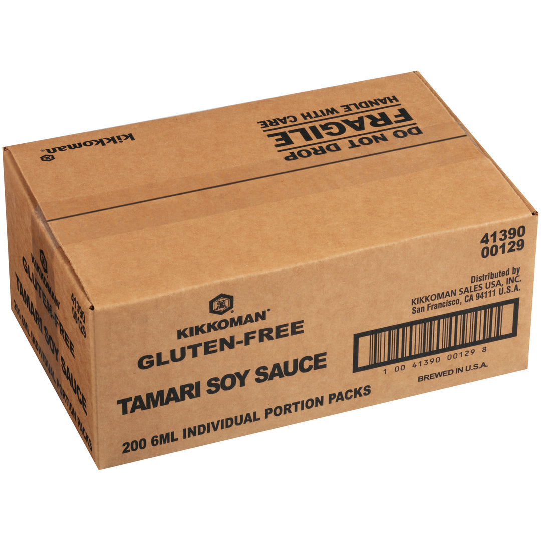 Kikkoman Non-Gmo Preservative Free Gluten Free Tamari Soy Sauce Single Serve-6 Milliliter-200/Case