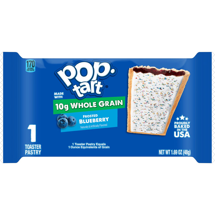 Kellogg Pop-Tarts Whole Grain Frosted Blueberry Pastry-1.7 oz.-10/Box-12/Case