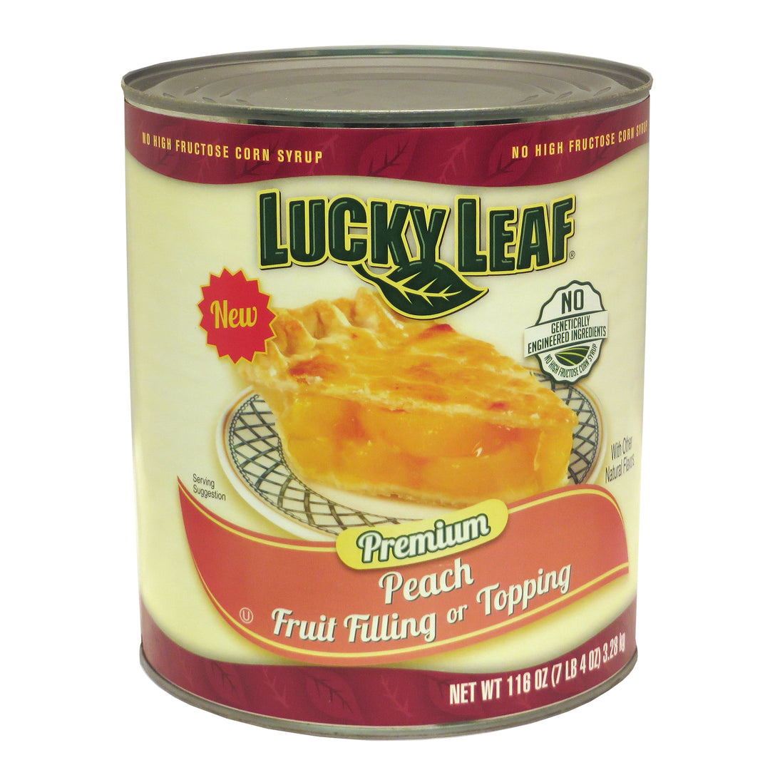 Lucky Leaf Premium Peach Fruit Filling Or Topping-116 oz.-3/Case