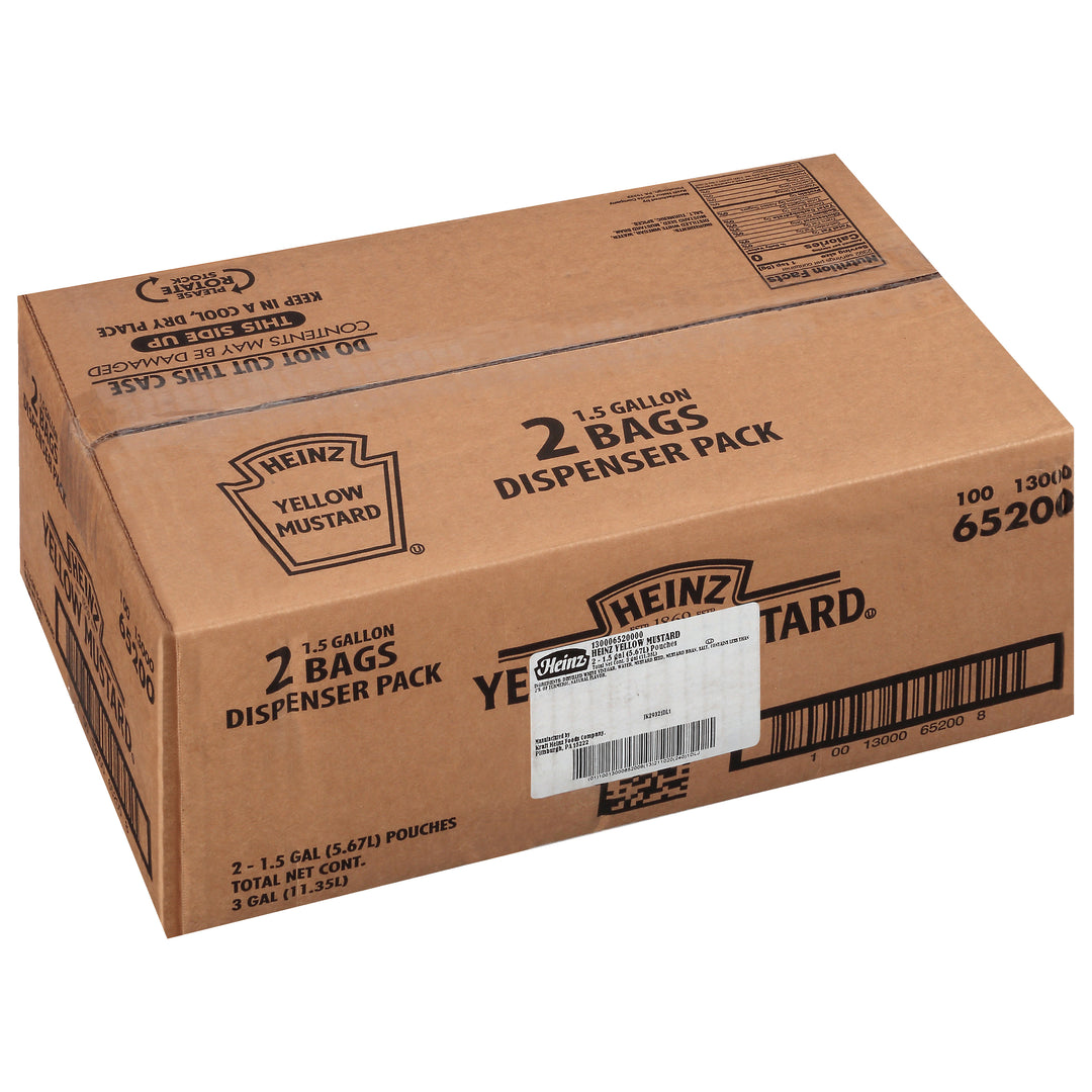 Heinz Kosher Dispenser Pack Mustard Bulk-3 Gallon-1/Case