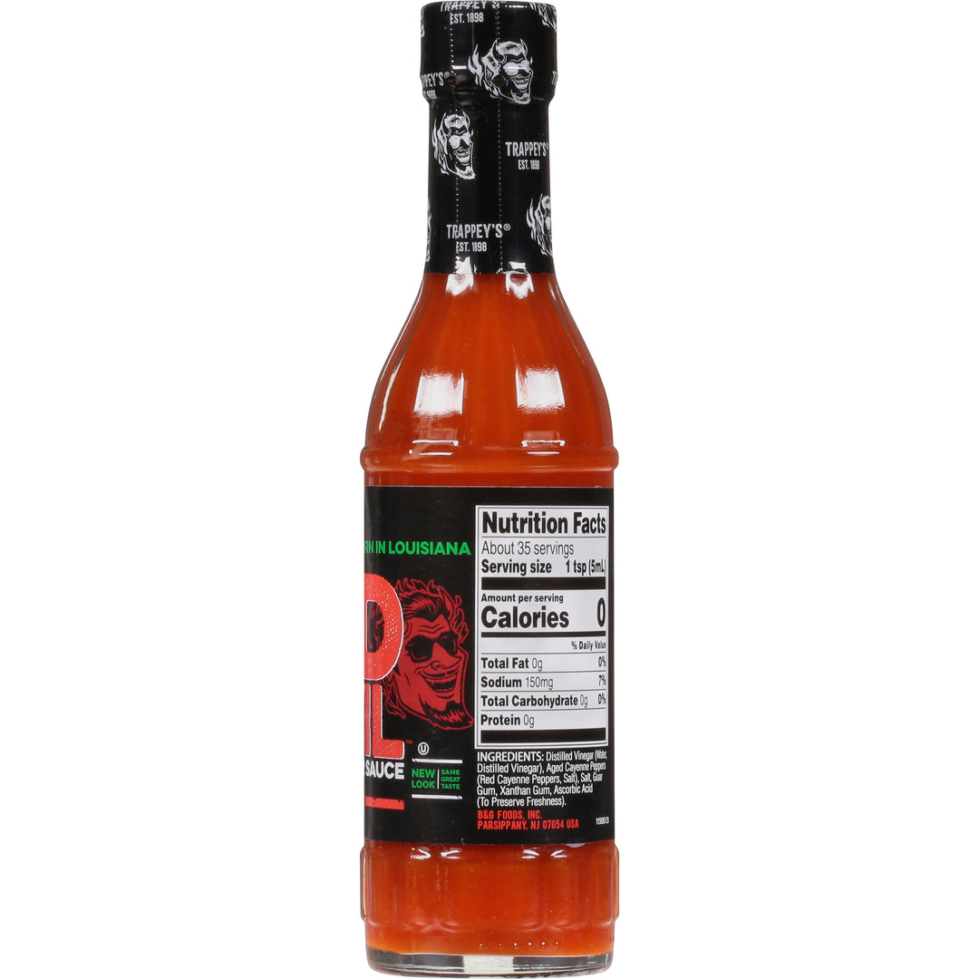 Trappey Red Devil Cayenne Pepper Hot Sauce Bottle-6 fl oz.-24/Case