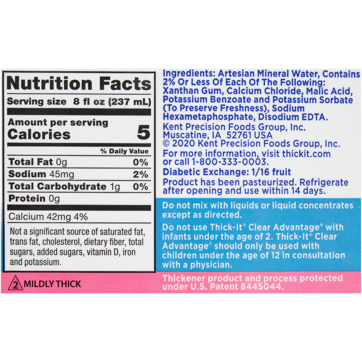 Thick It Clear Advantage Aqua Care H20 Nectar Water-8 fl oz.-24/Case