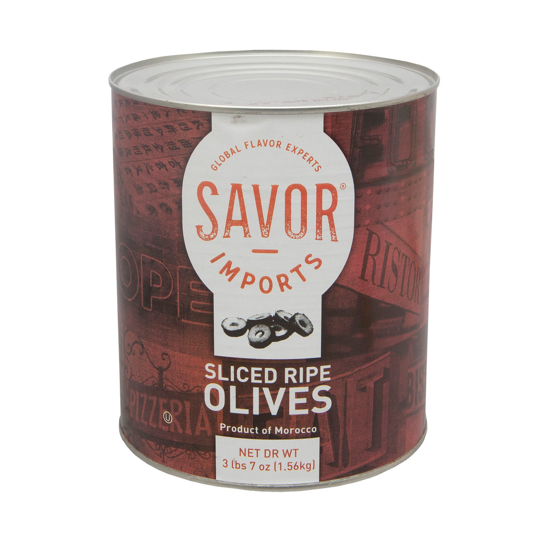 Savor Imports Canned Morocco Sliced Olives-10 Each-6/Case
