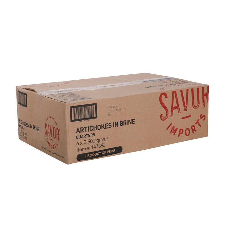 Savor Imports Quartered Artichoke Hearts 6/2.5 Kg.