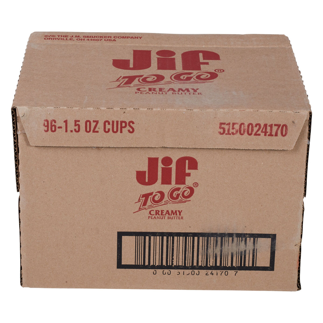 Jif To Go Creamy Peanut Butter-1.5 oz.-96/Case