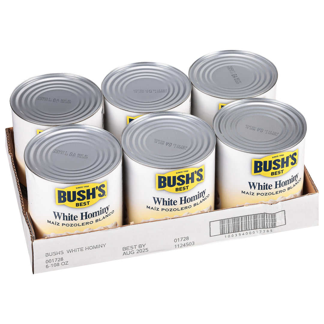 Bush's Best Best White Hominy-108 oz.-6/Case