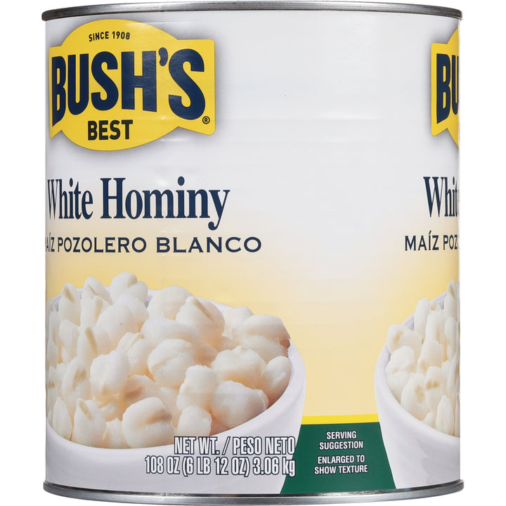 Bush's Best Best White Hominy-108 oz.-6/Case