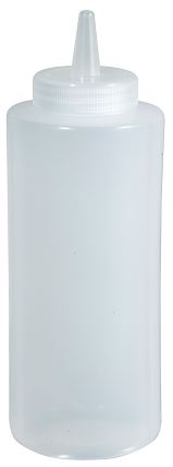 Winco 24 oz. Clear Squeeze Bottle-6 Count