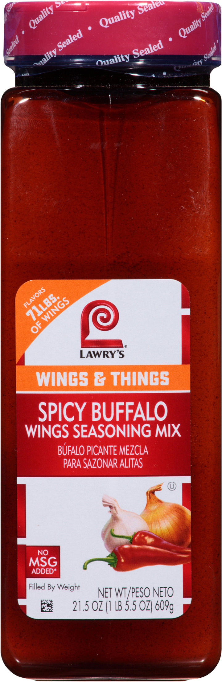 Lawry's Buffalo Wing Seasoning Mix-21.5 oz.-6/Case