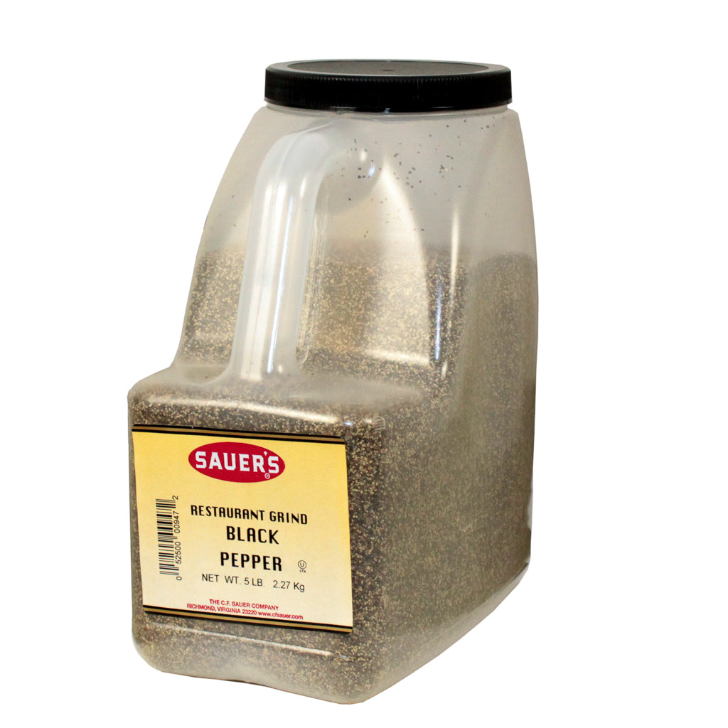 Sauer Ground Black Restaurant Pepper-5 lb.-3/Case