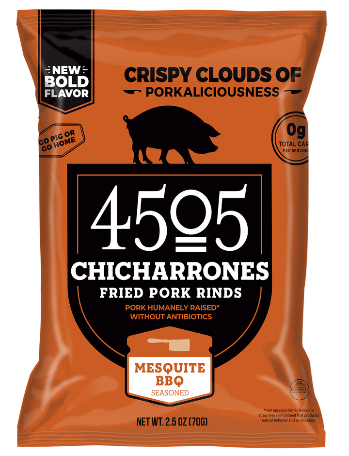 4505 Meats Bbq Seasoned Chicharron-2.5 oz.-12/Case