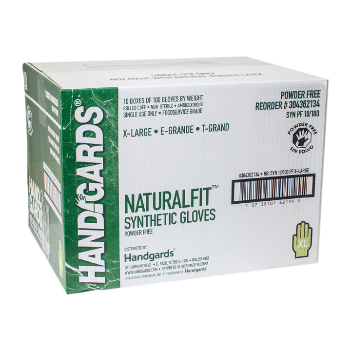Handgards Naturalfit Powder Free Extra Large Synthetic Glove-100 Each-100/Box-10/Case