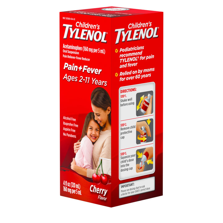 Tylenol Children's Children's Suspension Cherry-4 fl oz.-3/Box-12/Case
