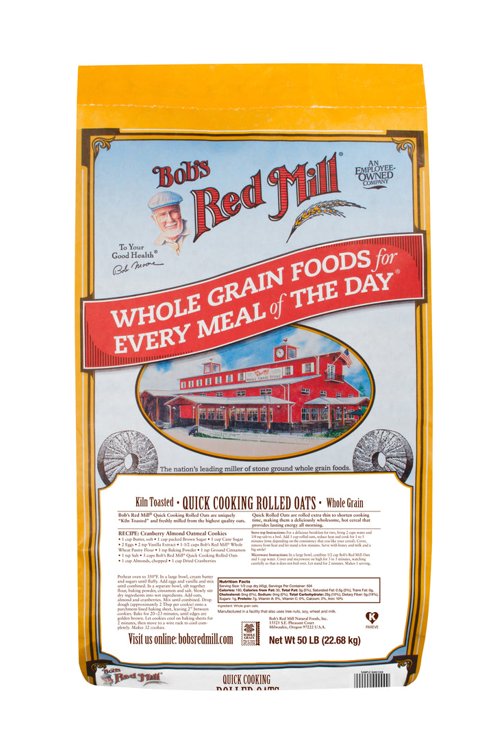 Bob's Red Mill Natural Foods Inc Quick Cooking Rolled Oats-50 lb.