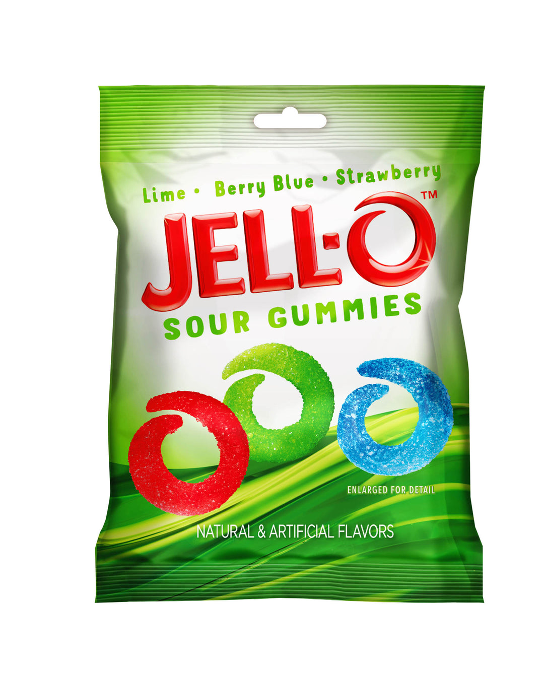 Jell-O Sour Gummy Candy Peg Bag-4.5 oz.-12/Case