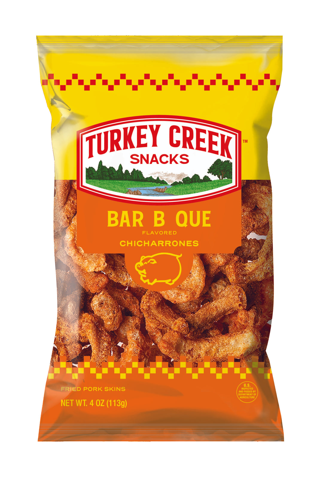 Turkey Creek Box Of Bbq Pork Skins-4 oz.-12/Case