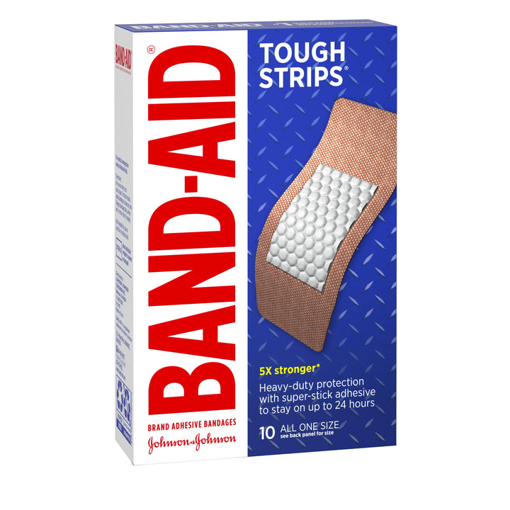 Band Aid Tough Strips Extra Large Bandages Box-10 Count-6/Box-4/Case