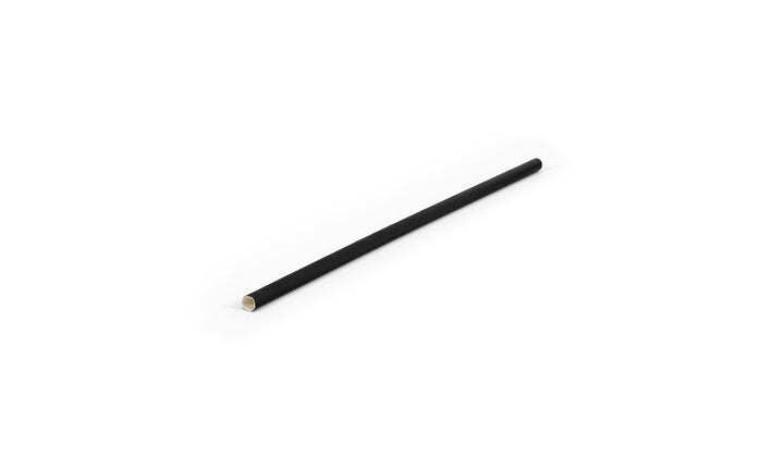 Front Of The House- Foh Black Paper Straw 7.74 Inch Unwrapped-2400 Each-1/Case