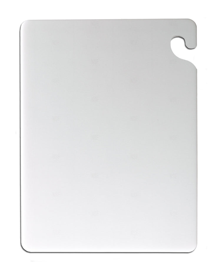 San Jamar 12 Inch X 18 Inch X .5 Inch Cut-N-Carry Cutting White Board-1 Each