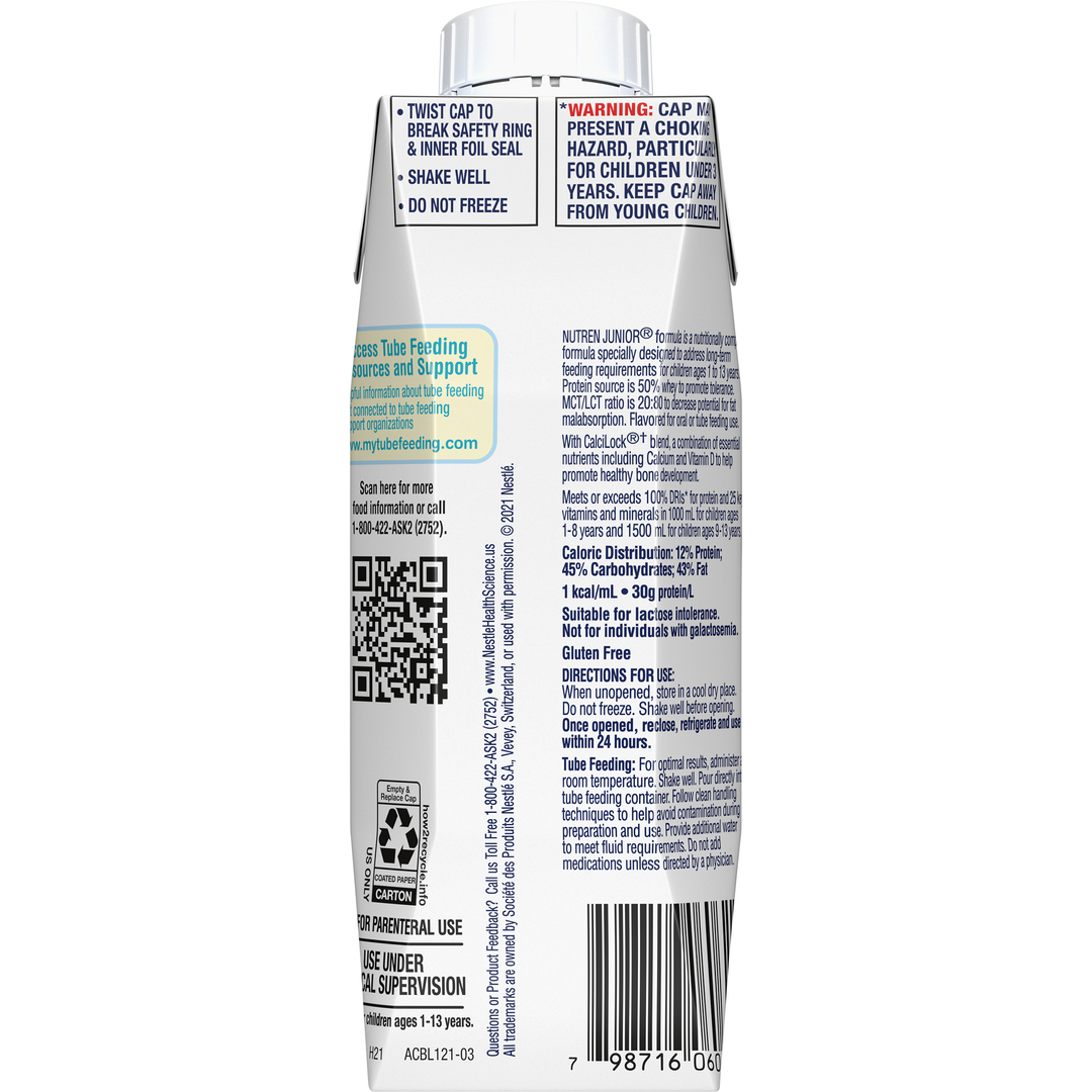 Nutren Junior Pediatric- Liquid Calcilock Formula 1-8.45 fl oz.-24/Case