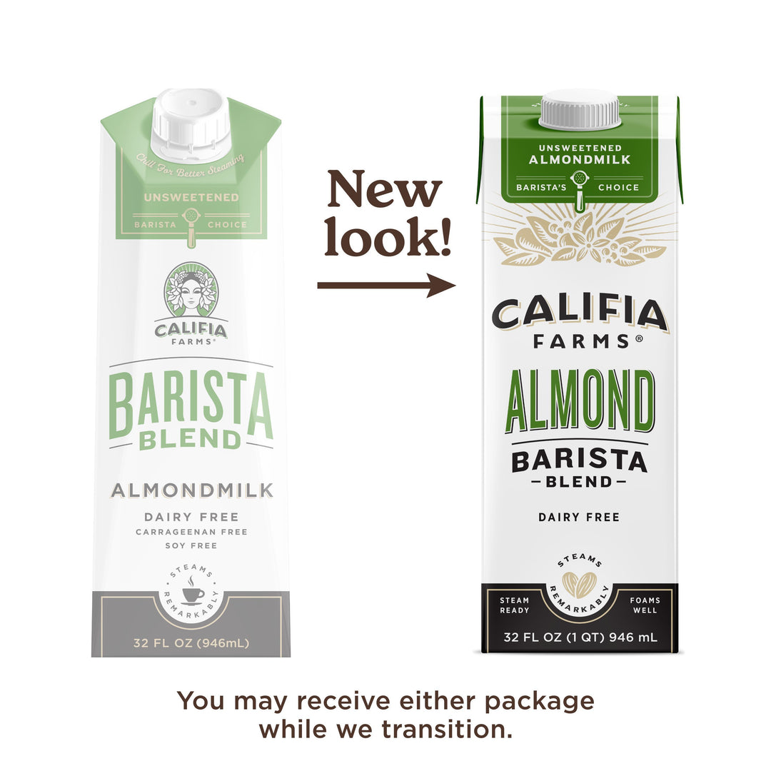 Califia Farms Unsweetened Almond Milk Barista Blend-32 fl oz.-6/Case