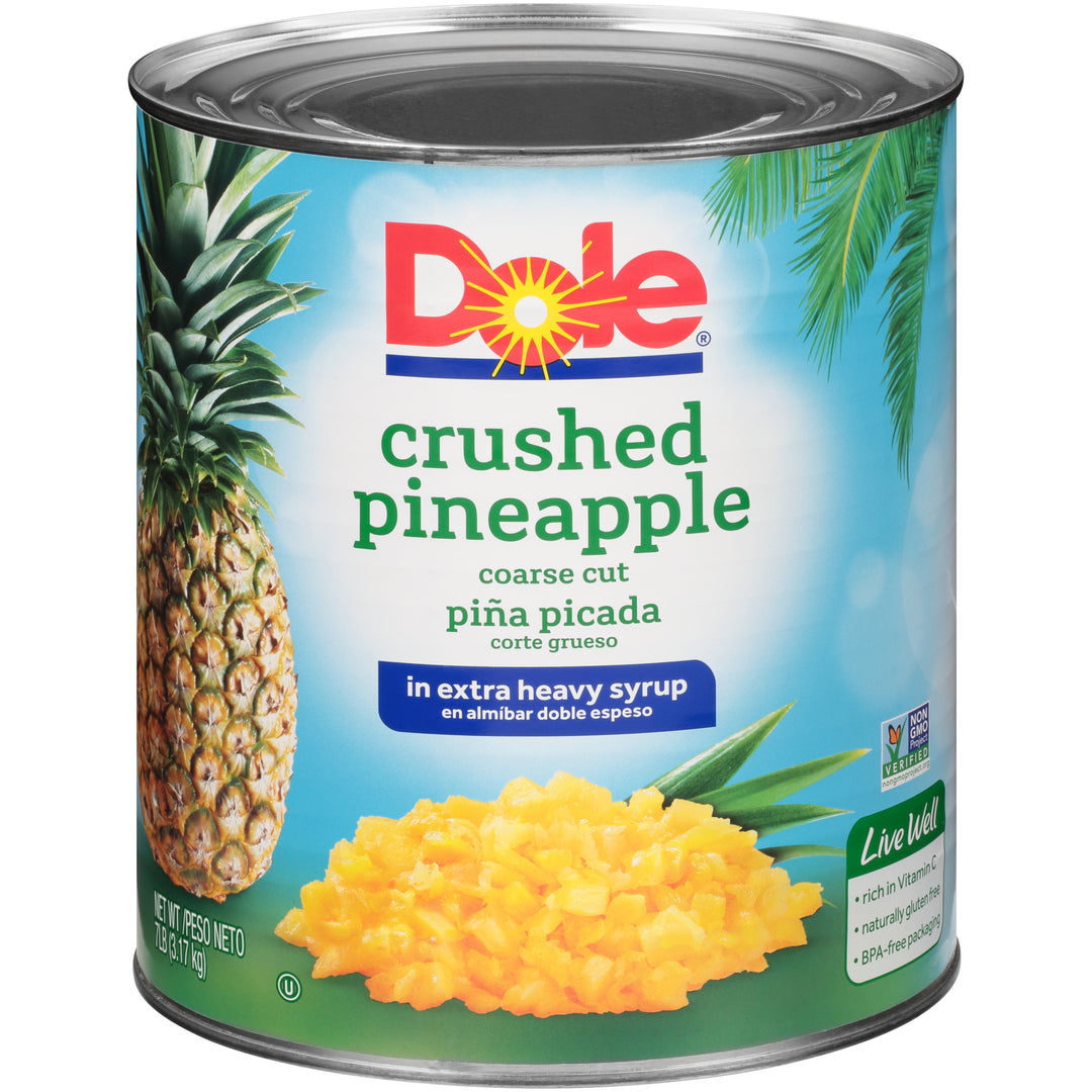 Dole In Extra Heavy Syrup Crushed Pineapple-106 oz.-6/Case