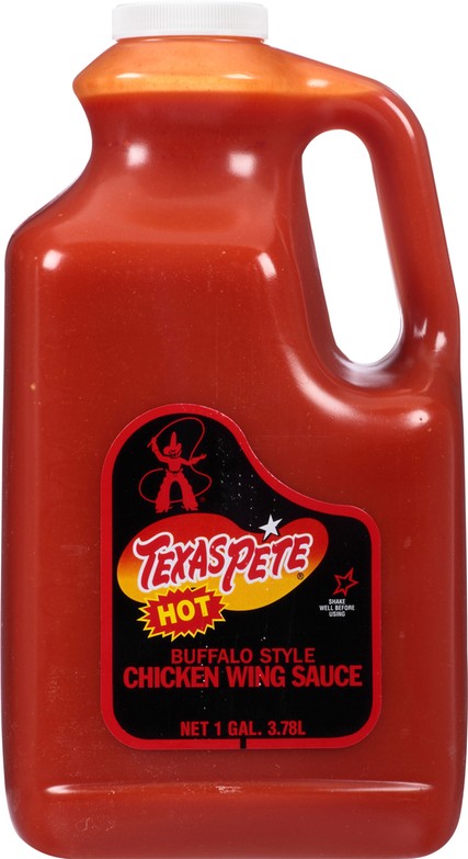 Texas Pete Buffalo Style Hot Chicken Wing Sauce Bulk-1 Gallon-4/Case