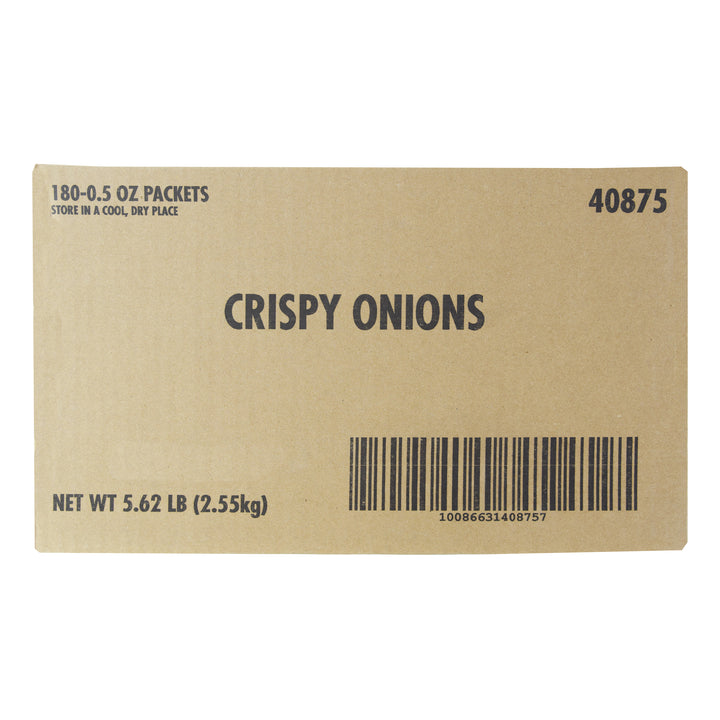 Fresh Gourmet Crispy Onions Salad Topping Single Serve-0.5 oz.-180/Case