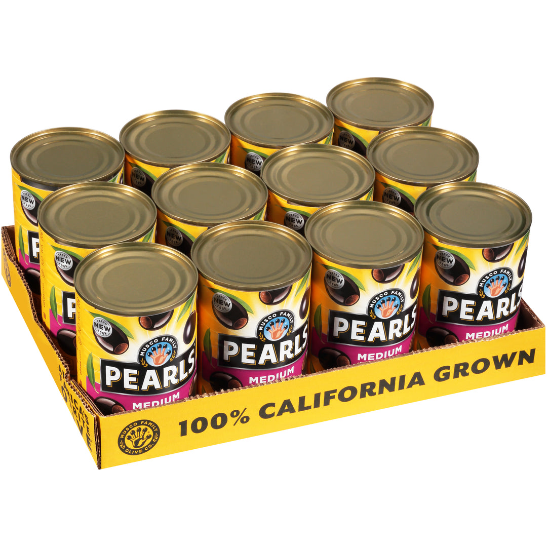 Pearls Medium Pitted Olives Canned-6 oz.-12/Case