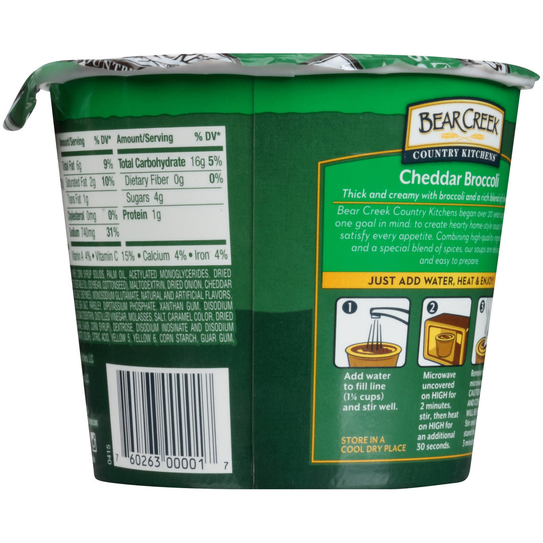 Bear Creek Soup Bowl Cheddar Broccoli-1.9 oz.-6/Case